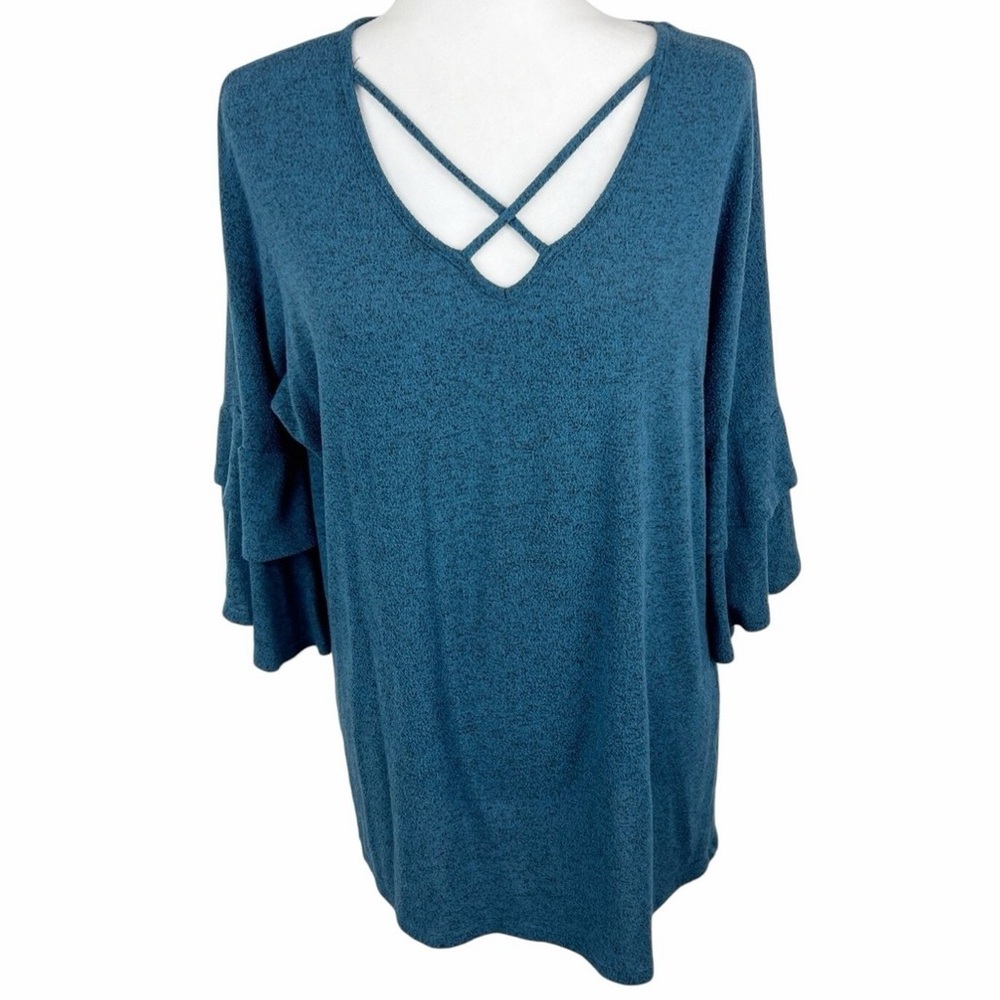 Wrangler cross cross  bell sleeve women’s top